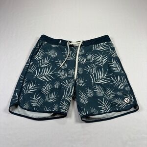 Vuori Cruise Board Shorts Mens Size 32 Blue Floral Bathing‎ Suit